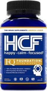 HCF Happy, Calm & Focused - Brain Focus, Attention, Concentration & Mood Supplement Bottle Image