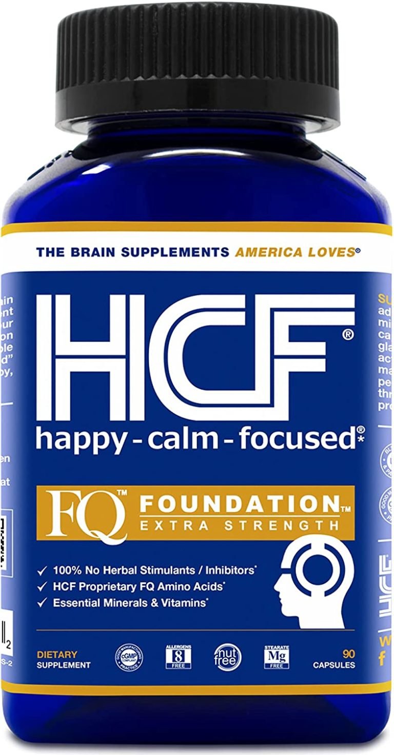 HCF Happy, Calm & Focused - Brain Focus, Attention, Concentration & Mood Supplement Bottle Image