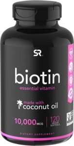 Sports Research Biotin (Vitamin B) Supplement with Organic Coconut Oil